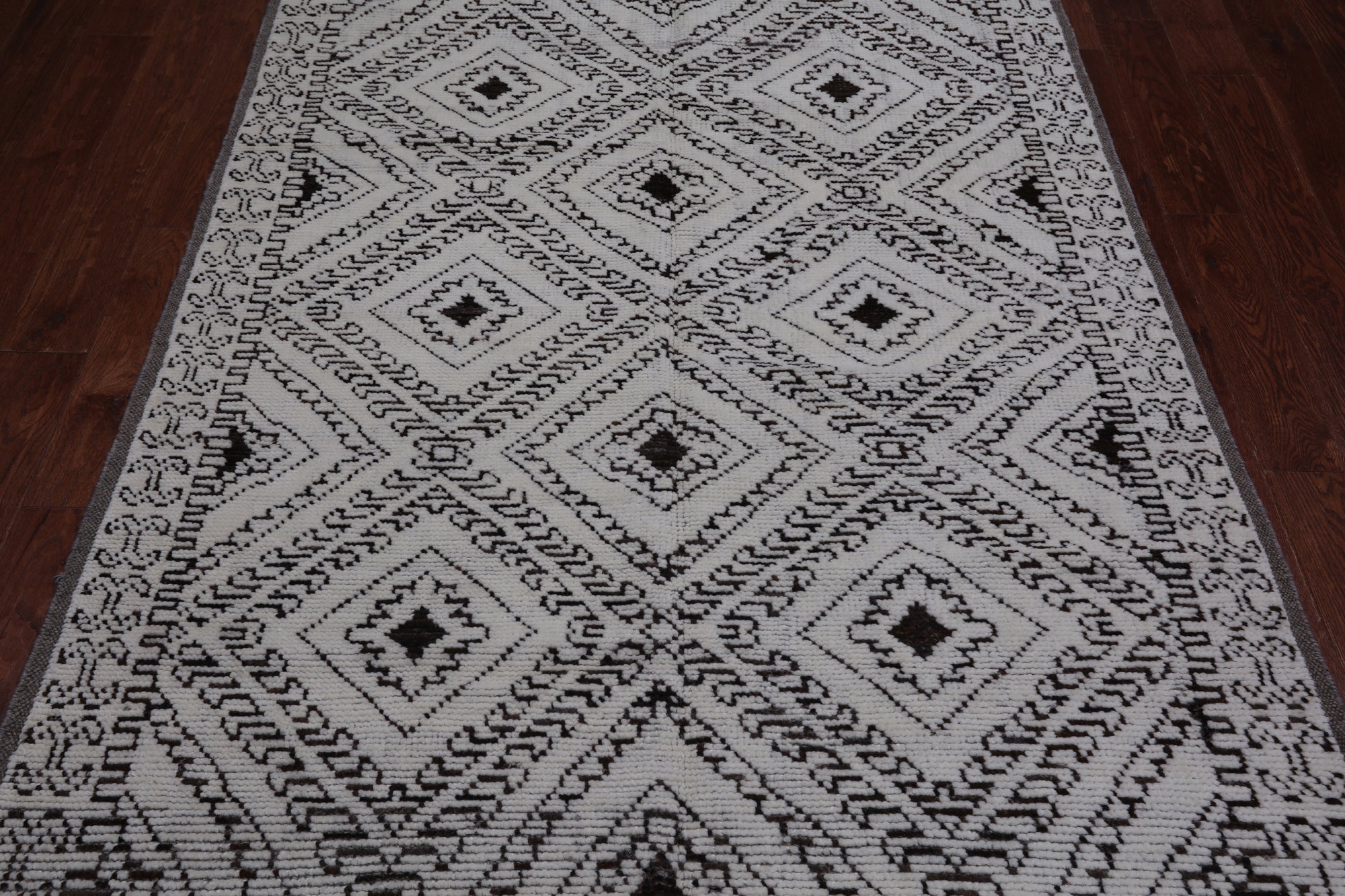 SUPER SALE Tribal Moroccan Hand Knotted Wool On Wool Rug - 5' 0" X 7' 8"