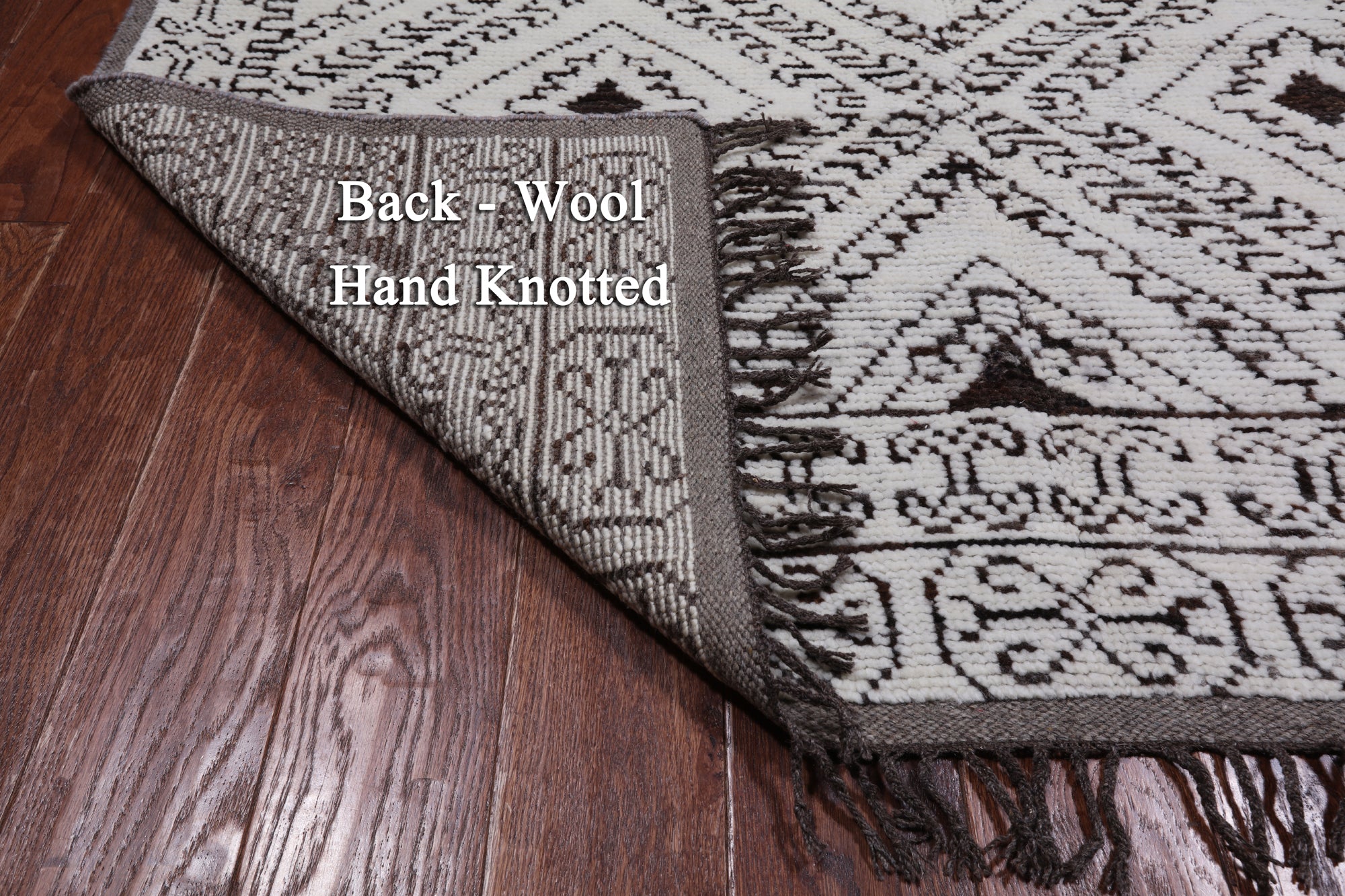 SUPER SALE Tribal Moroccan Hand Knotted Wool On Wool Rug - 5' 0" X 7' 8"