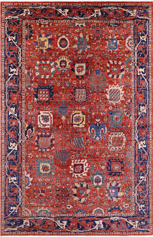 Persian Fine Serapi Handmade Wool Rug - 11' 1