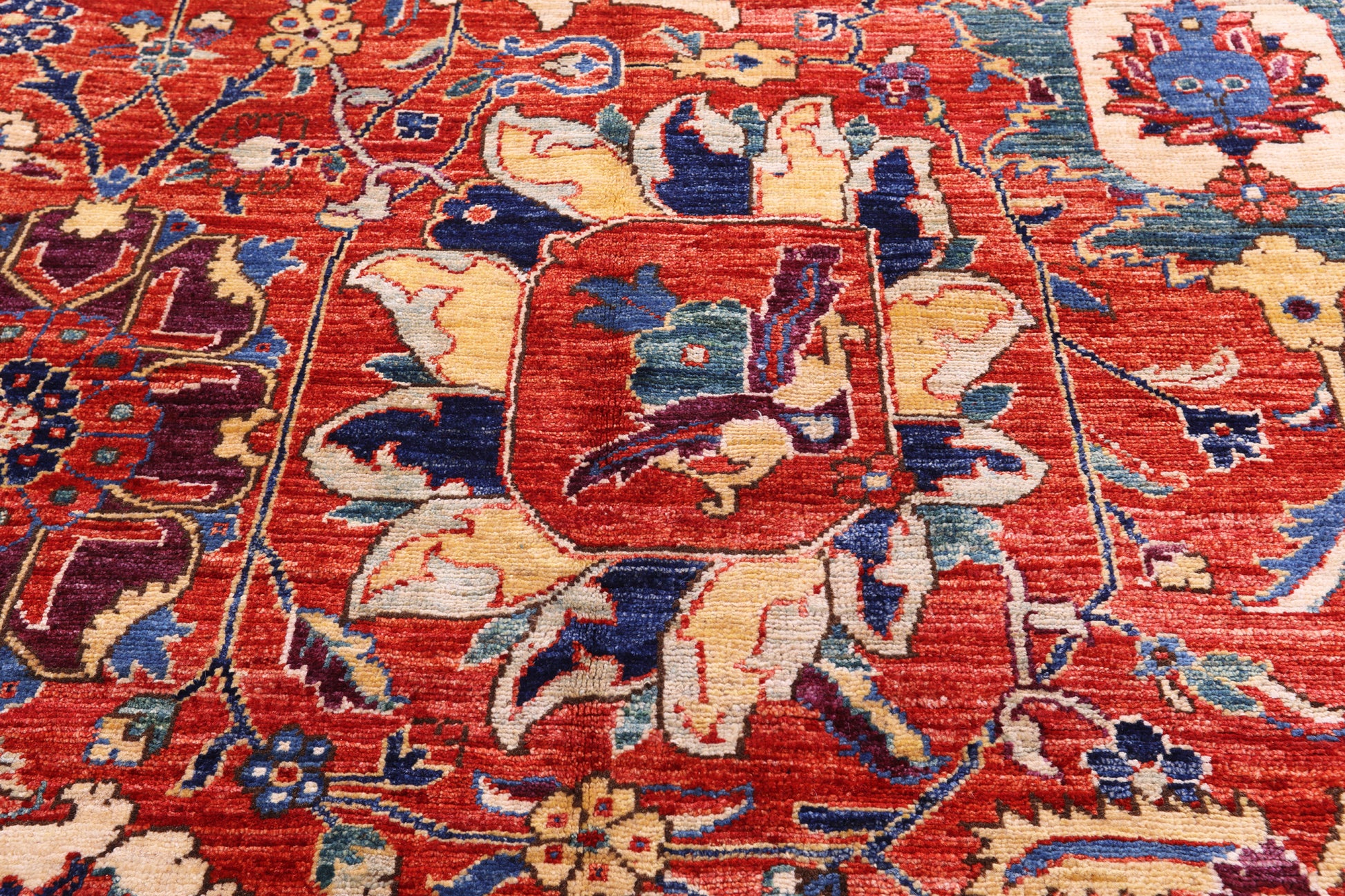 Persian Fine Serapi Handmade Wool Rug - 11' 1" X 17' 0" - Golden Nile