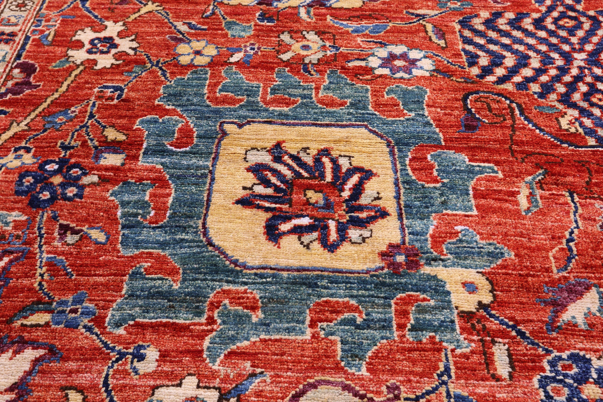 Persian Fine Serapi Handmade Wool Rug - 11' 1" X 17' 0" - Golden Nile