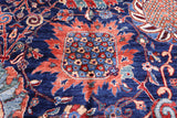Blue Persian Fine Serapi Handmade Wool Rug - 10' 11" X 16' 7" - Golden Nile