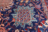 Blue Persian Fine Serapi Handmade Wool Rug - 10' 11" X 16' 7" - Golden Nile