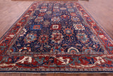 Blue Persian Fine Serapi Handmade Wool Rug - 10' 11" X 16' 7" - Golden Nile