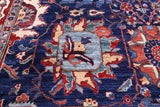 Blue Persian Fine Serapi Handmade Wool Rug - 10' 11" X 16' 7" - Golden Nile