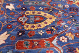Blue Persian Fine Serapi Hand Knotted Wool Rug - 9' 11" X 13' 9" - Golden Nile