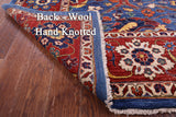 Blue Persian Fine Serapi Hand Knotted Wool Rug - 9' 11" X 13' 9" - Golden Nile