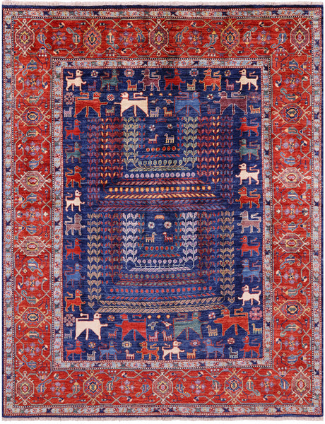 Persian Fine Serapi Handmade Wool Rug - 6' 2" X 7' 11" - Golden Nile
