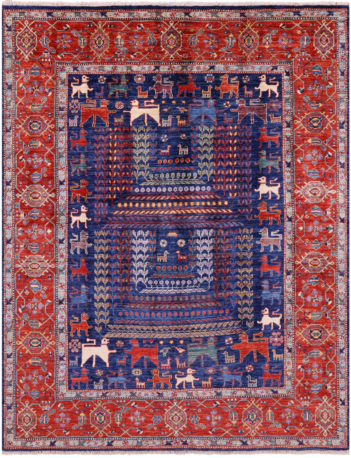 Persian Fine Serapi Handmade Wool Rug - 6' 2" X 7' 11" - Golden Nile