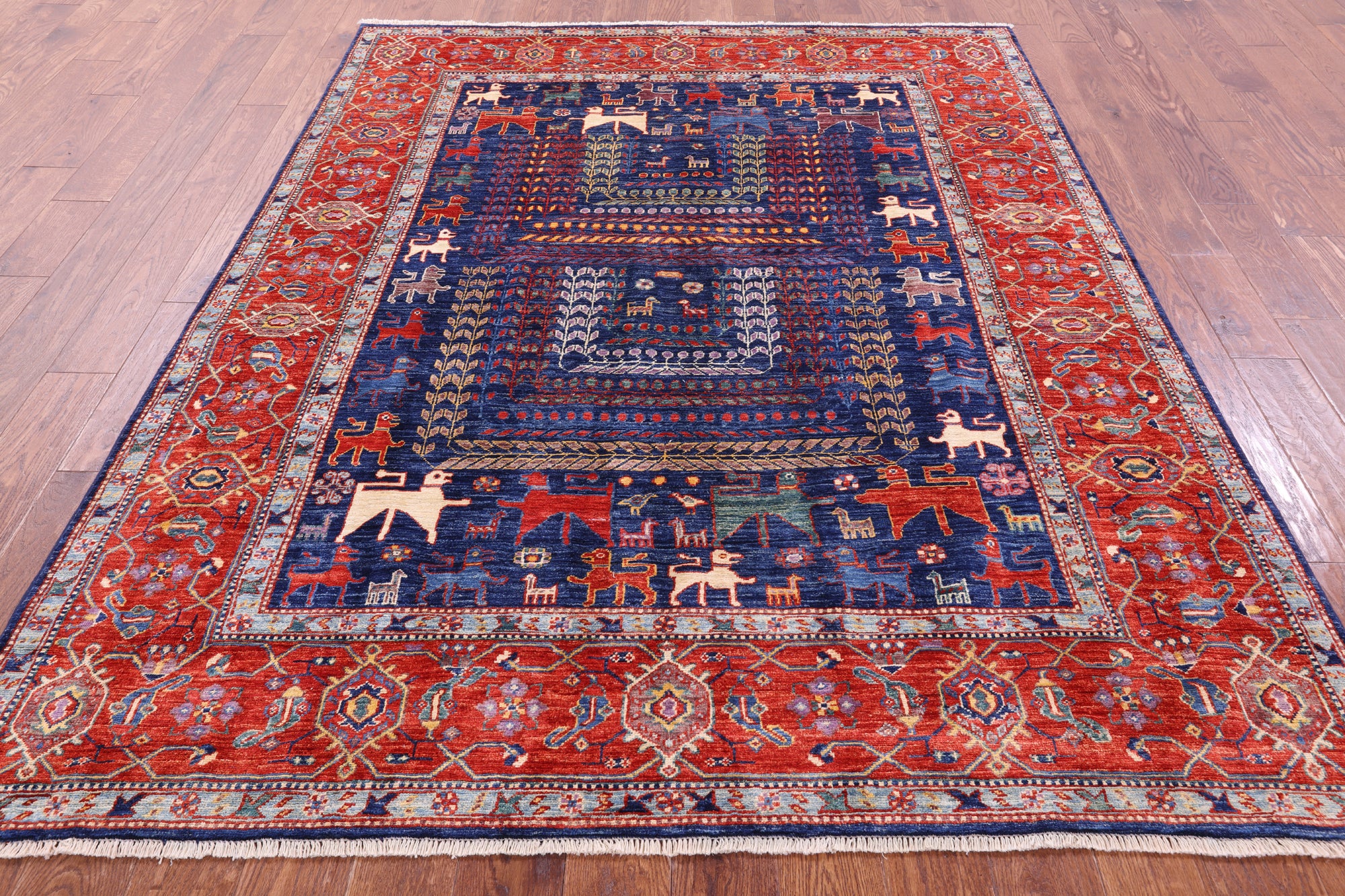 Persian Fine Serapi Handmade Wool Rug - 6' 2" X 7' 11" - Golden Nile