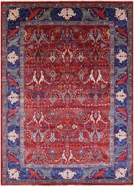 Persian Fine Serapi Hand Knotted Wool Rug - 10' 1" X 13' 10" - Golden Nile