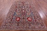 Persian Fine Serapi Hand Knotted Wool Rug - 5' 10" X 9' 0" - Golden Nile