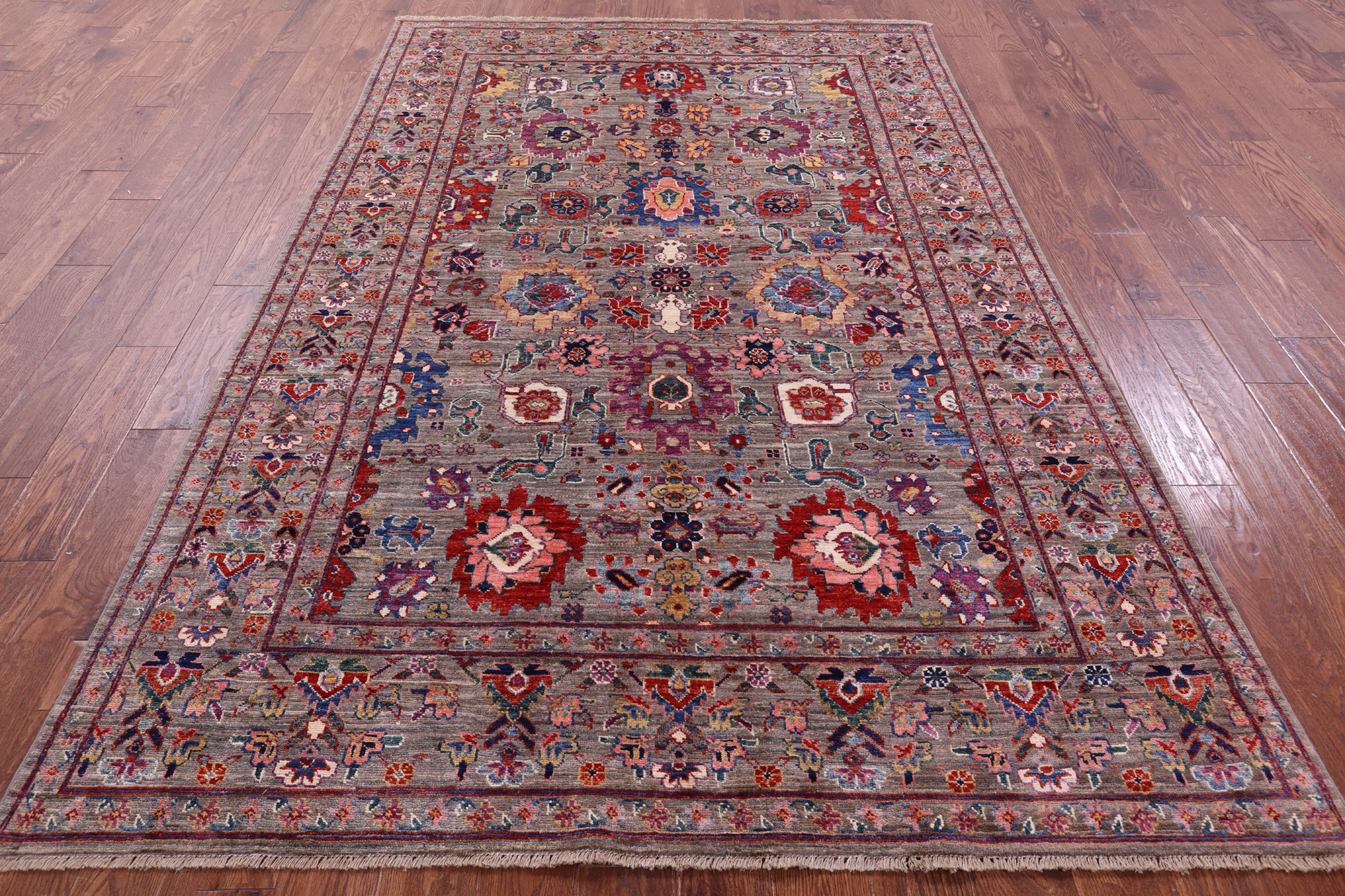 Persian Fine Serapi Hand Knotted Wool Rug - 5' 10" X 9' 0" - Golden Nile