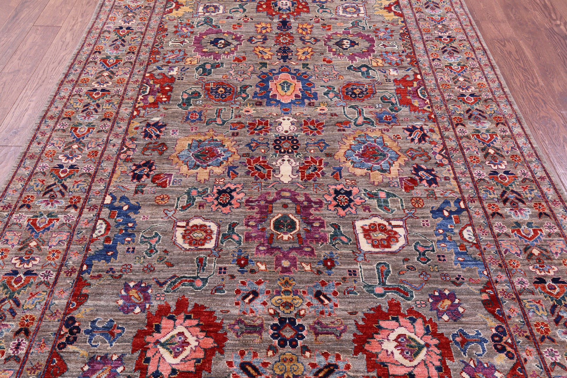 Persian Fine Serapi Hand Knotted Wool Rug - 5' 10" X 9' 0" - Golden Nile