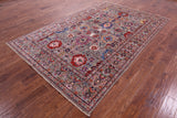 Persian Fine Serapi Hand Knotted Wool Rug - 5' 10" X 9' 0" - Golden Nile