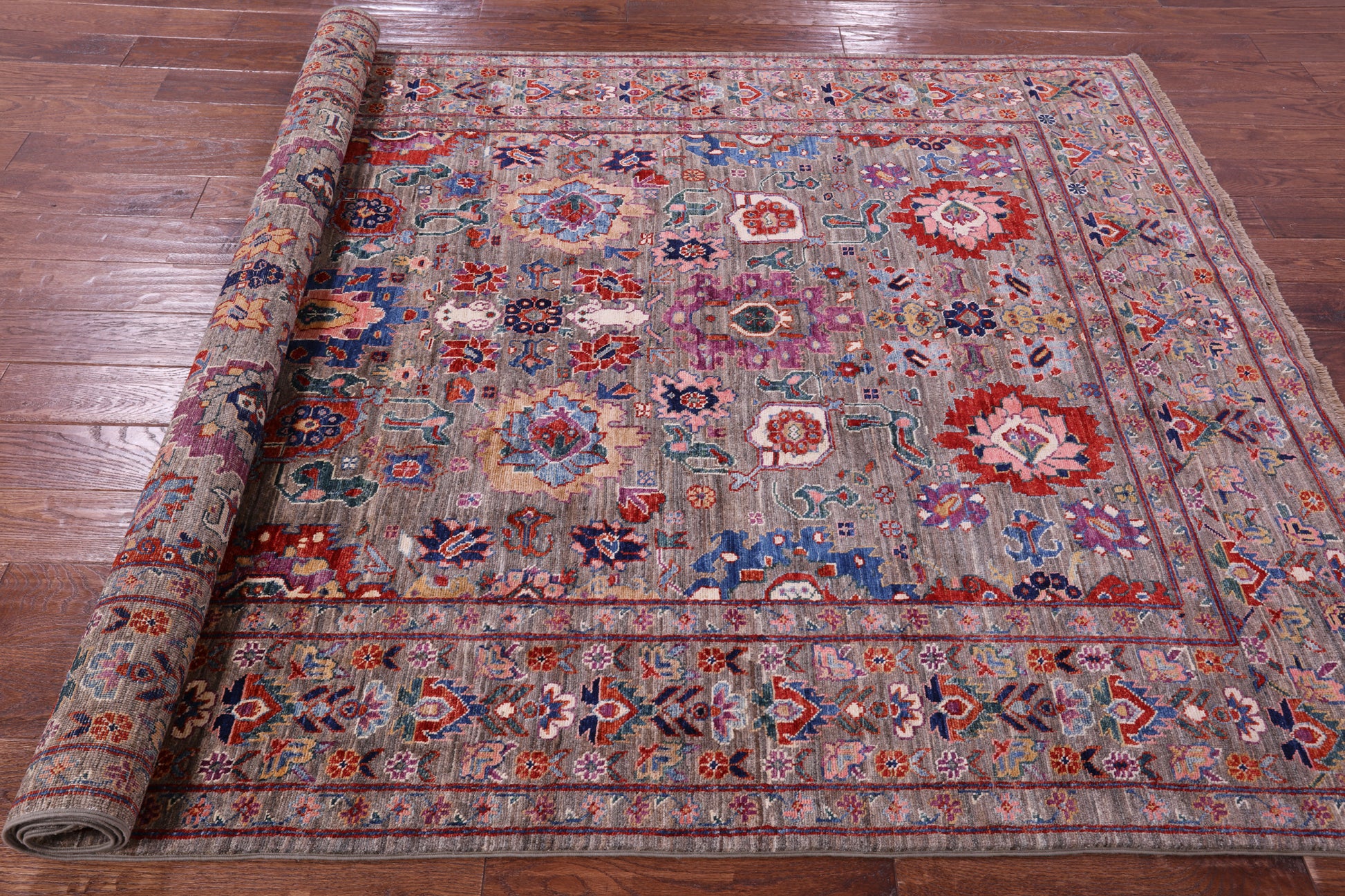 Persian Fine Serapi Hand Knotted Wool Rug - 5' 10" X 9' 0" - Golden Nile