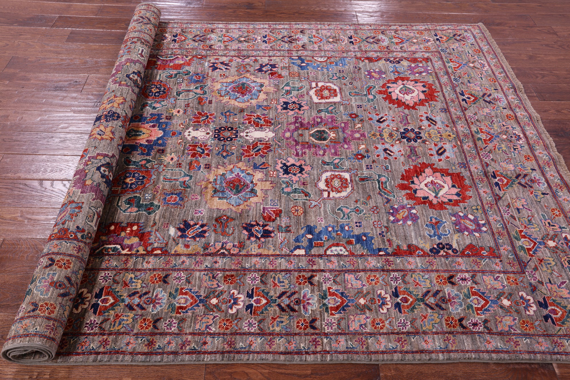 Persian Fine Serapi Hand Knotted Wool Rug - 5' 10" X 9' 0" - Golden Nile