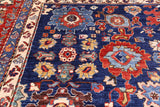 Blue Persian Fine Serapi Hand Knotted Wool Rug - 9' 10" X 13' 10" - Golden Nile