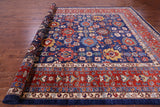 Blue Persian Fine Serapi Hand Knotted Wool Rug - 9' 10" X 13' 10" - Golden Nile