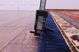 Blue Persian Fine Serapi Hand Knotted Wool Rug - 9' 10" X 13' 10" - Golden Nile
