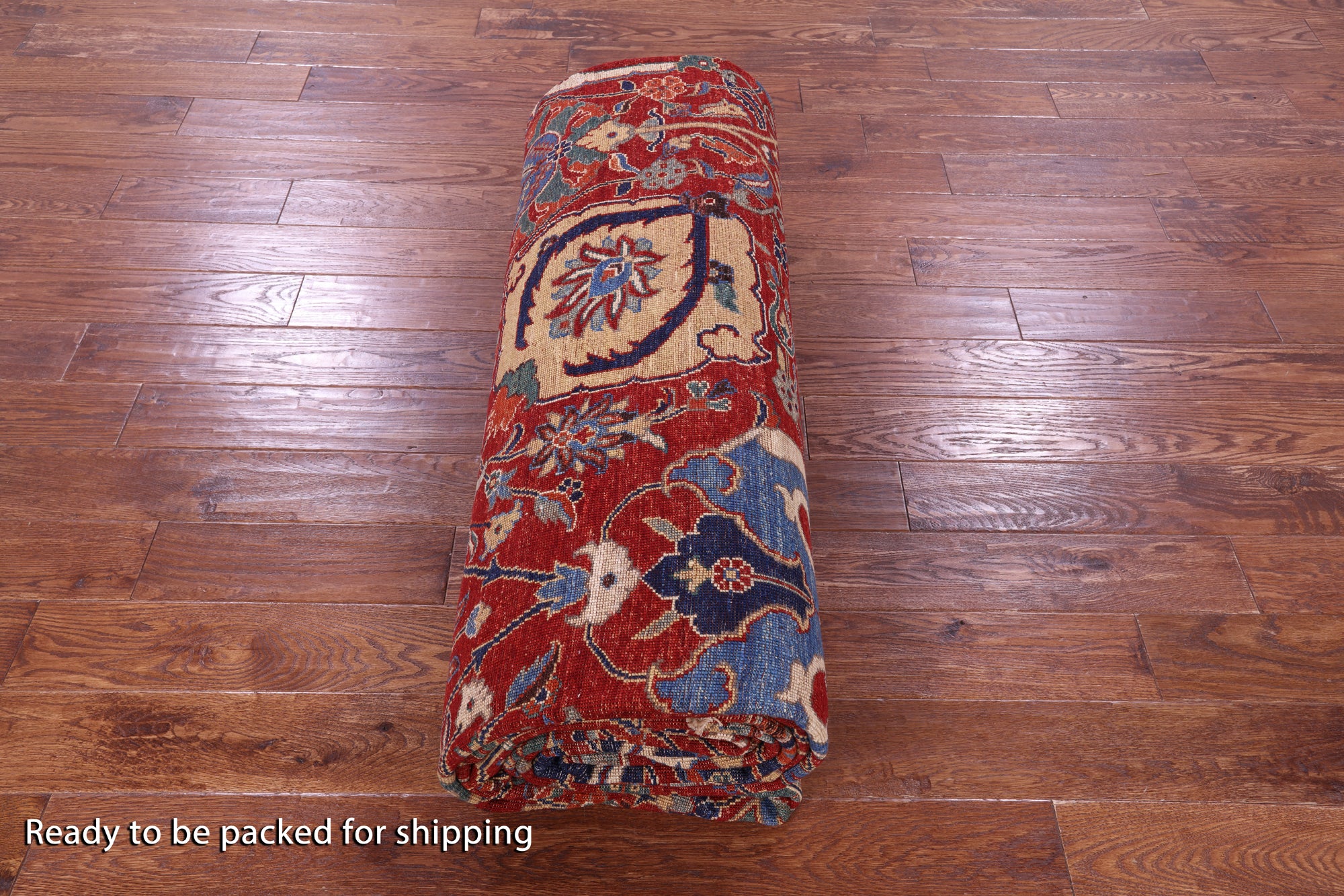 Persian Fine Serapi Hand Knotted Wool Rug - 11' 2" X 16' 4" - Golden Nile