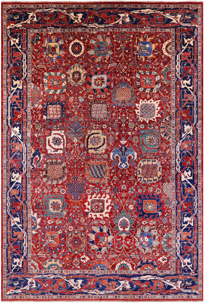 Persian Fine Serapi Hand Knotted Wool Rug - 11' 2" X 16' 4" - Golden Nile