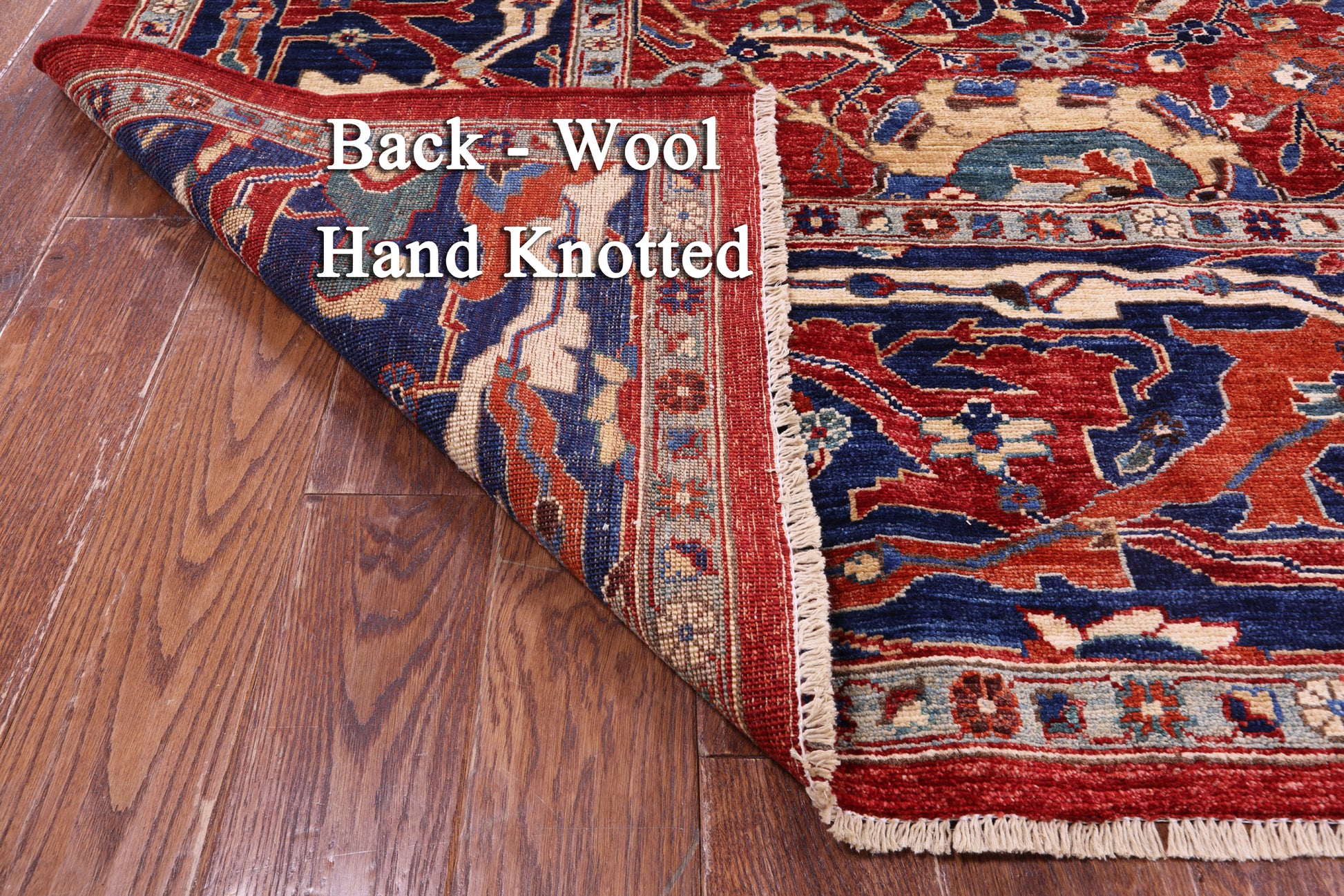 Persian Fine Serapi Hand Knotted Wool Rug - 11' 2" X 16' 4" - Golden Nile