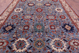 Blue Persian Fine Serapi Hand Knotted Wool Rug - 9' 11" X 13' 8" - Golden Nile