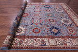 Blue Persian Fine Serapi Hand Knotted Wool Rug - 9' 11" X 13' 8" - Golden Nile