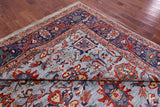 Blue Persian Fine Serapi Handmade Wool Rug - 9' 10" X 13' 6" - Golden Nile