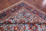Blue Persian Fine Serapi Handmade Wool Rug - 9' 10" X 13' 6" - Golden Nile