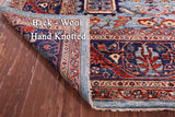Blue Persian Fine Serapi Handmade Wool Rug - 9' 10" X 13' 6" - Golden Nile