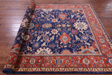 Blue Persian Fine Serapi Hand Knotted Wool Rug - 6' 2" X 8' 9" - Golden Nile