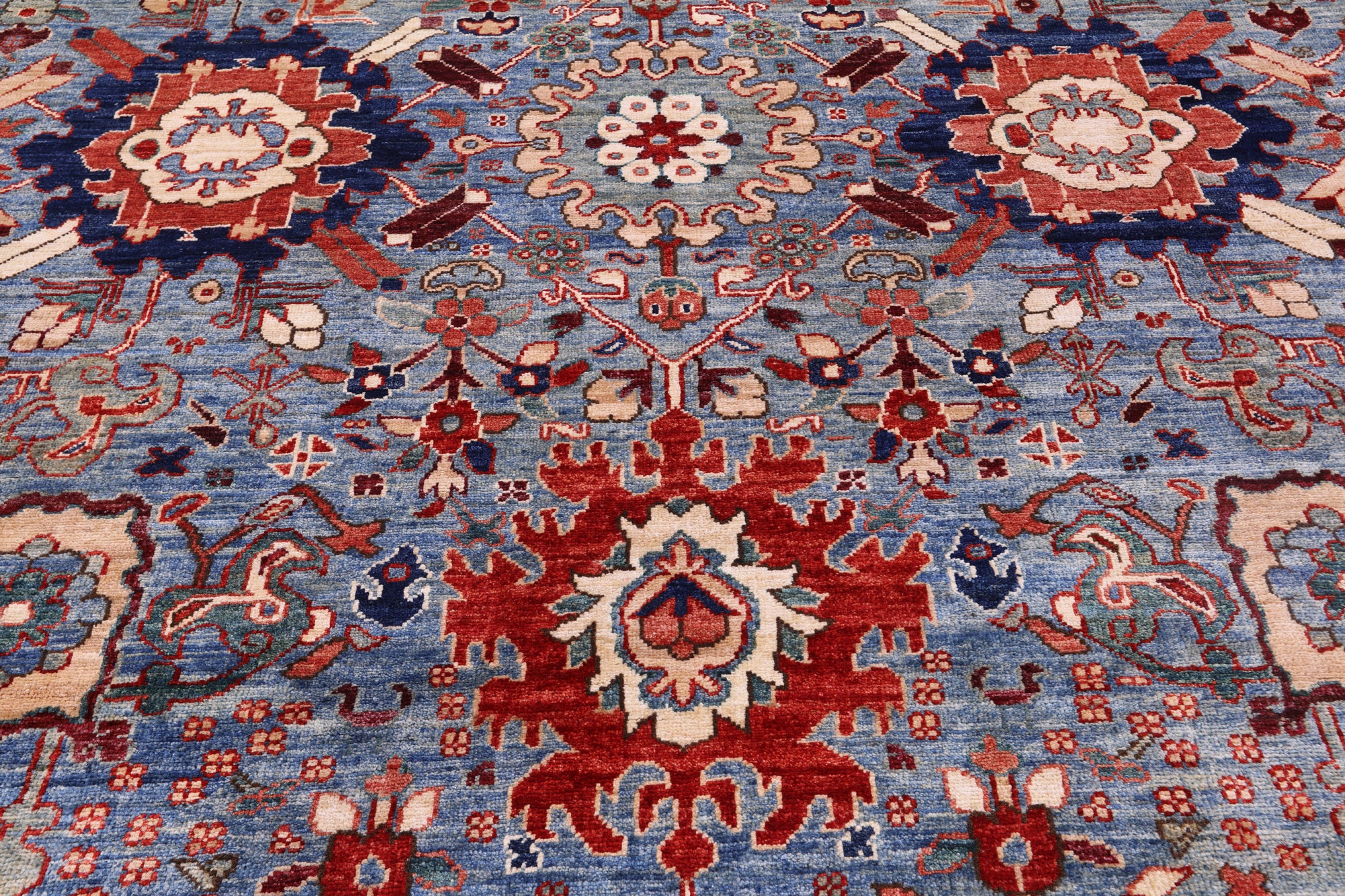 Persian Fine Serapi Hand Knotted Wool Rug - 10' 1" X 13' 11" - Golden Nile