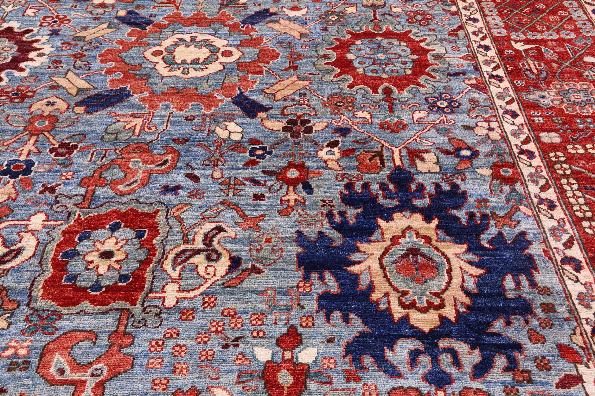 Persian Fine Serapi Hand Knotted Wool Rug - 10' 1" X 13' 11" - Golden Nile
