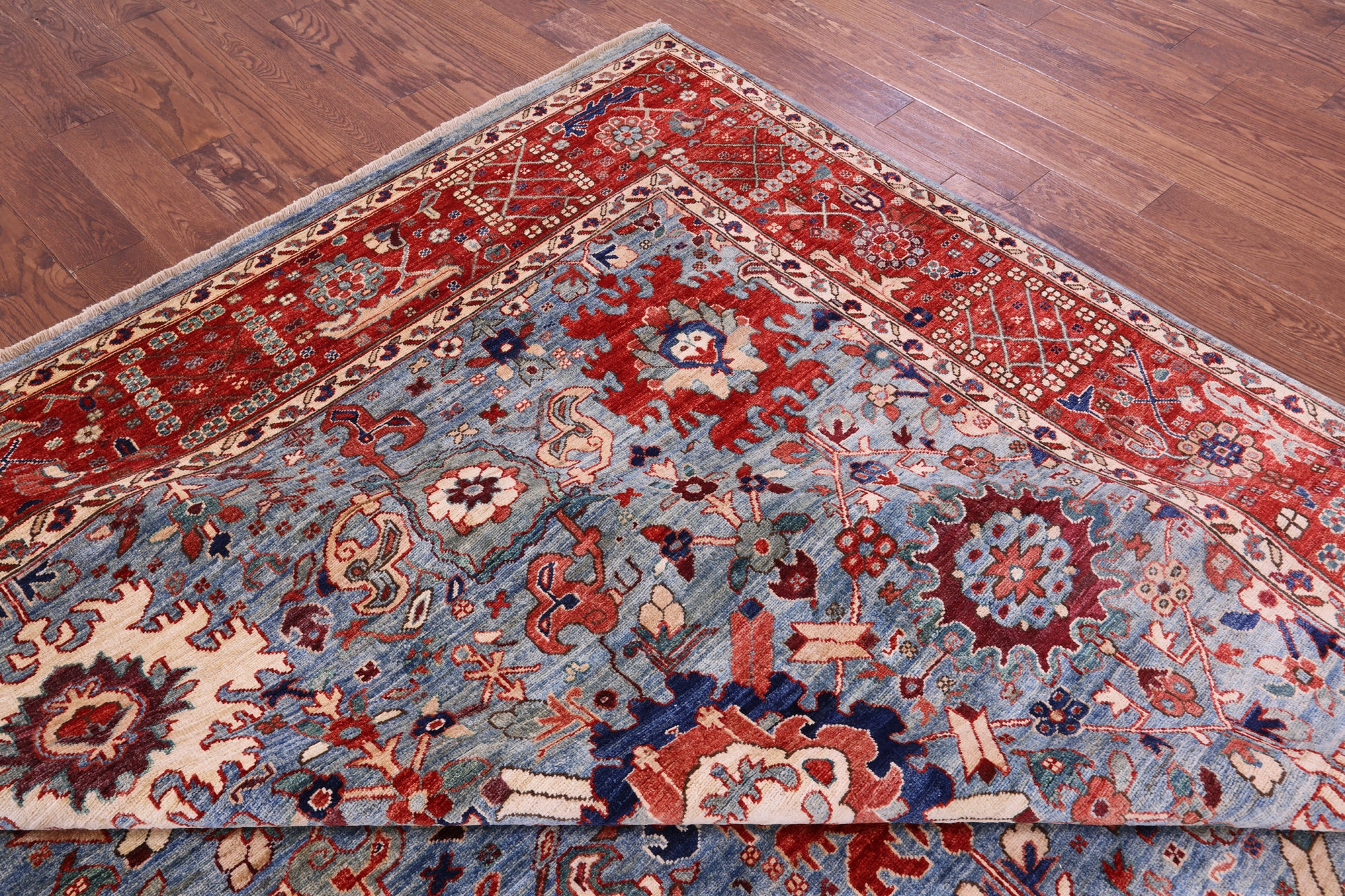 Persian Fine Serapi Hand Knotted Wool Rug - 10' 1" X 13' 11" - Golden Nile
