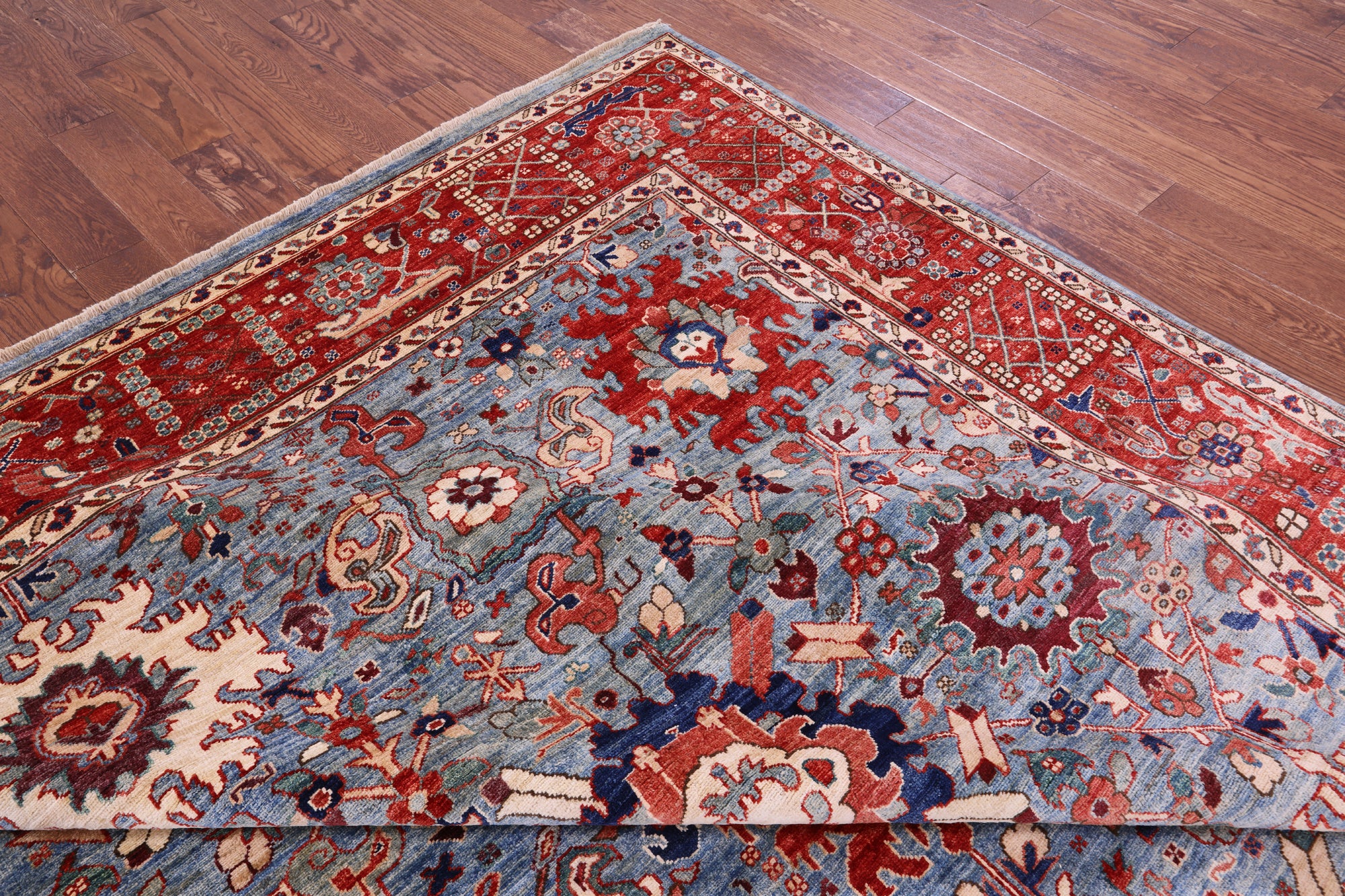 Persian Fine Serapi Hand Knotted Wool Rug - 10' 1" X 13' 11" - Golden Nile