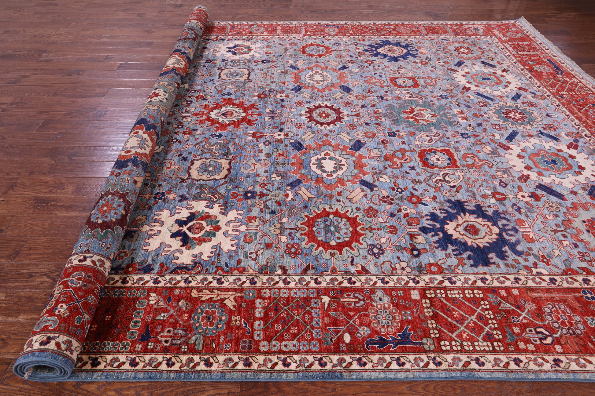 Persian Fine Serapi Hand Knotted Wool Rug - 10' 1" X 13' 11" - Golden Nile
