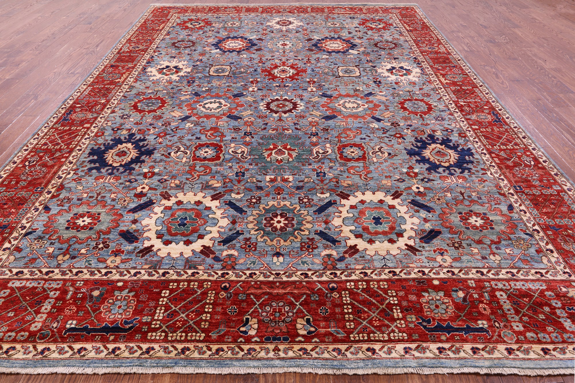 Persian Fine Serapi Hand Knotted Wool Rug - 10' 1" X 13' 11" - Golden Nile