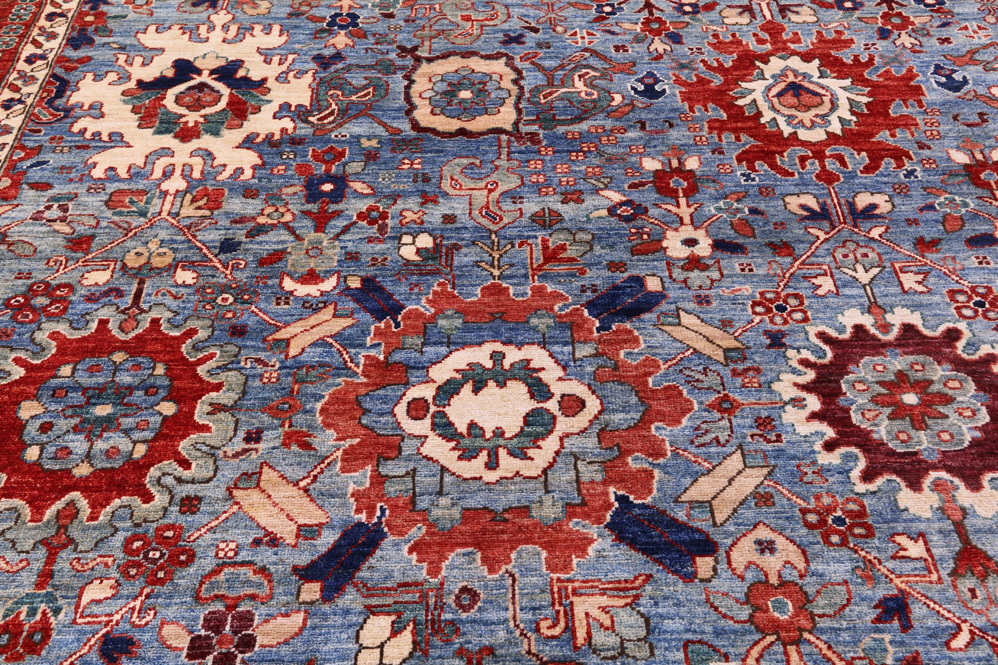 Persian Fine Serapi Hand Knotted Wool Rug - 10' 1" X 13' 11" - Golden Nile