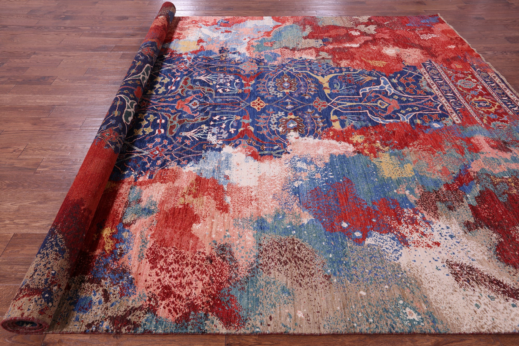 Persian Fine Serapi Hand Knotted Wool Rug - 9' 9" X 13' 6" - Golden Nile