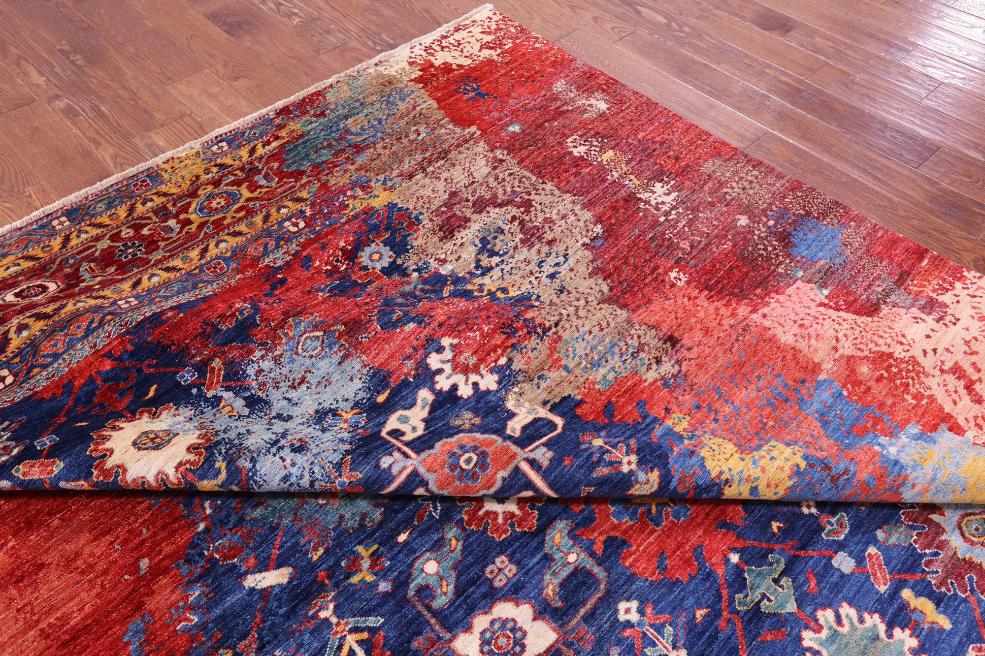 Persian Fine Serapi Hand Knotted Wool Rug - 9' 7" X 13' 6" - Golden Nile