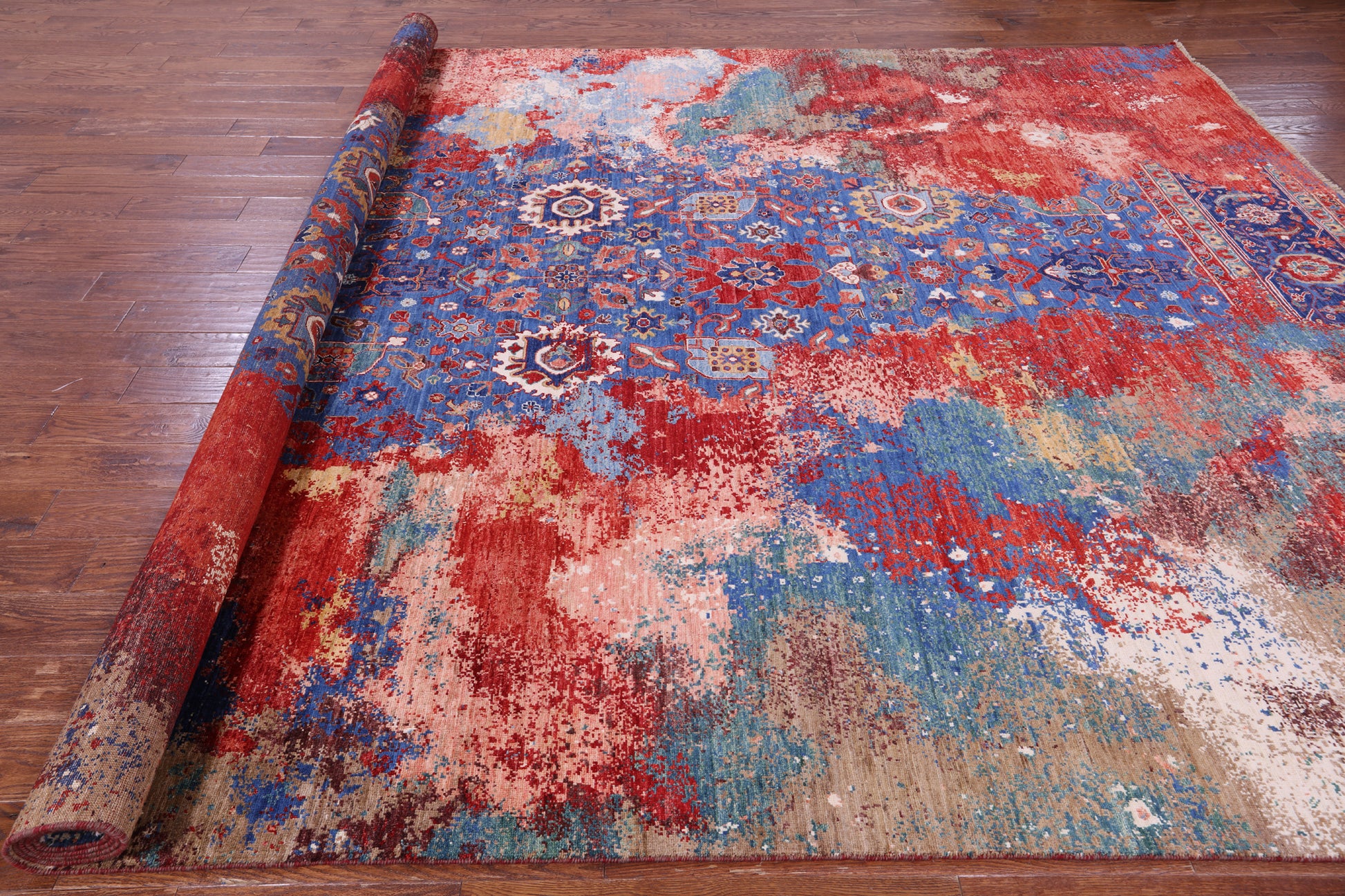 Persian Fine Serapi Hand Knotted Wool Rug - 9' 10" X 13' 8" - Golden Nile