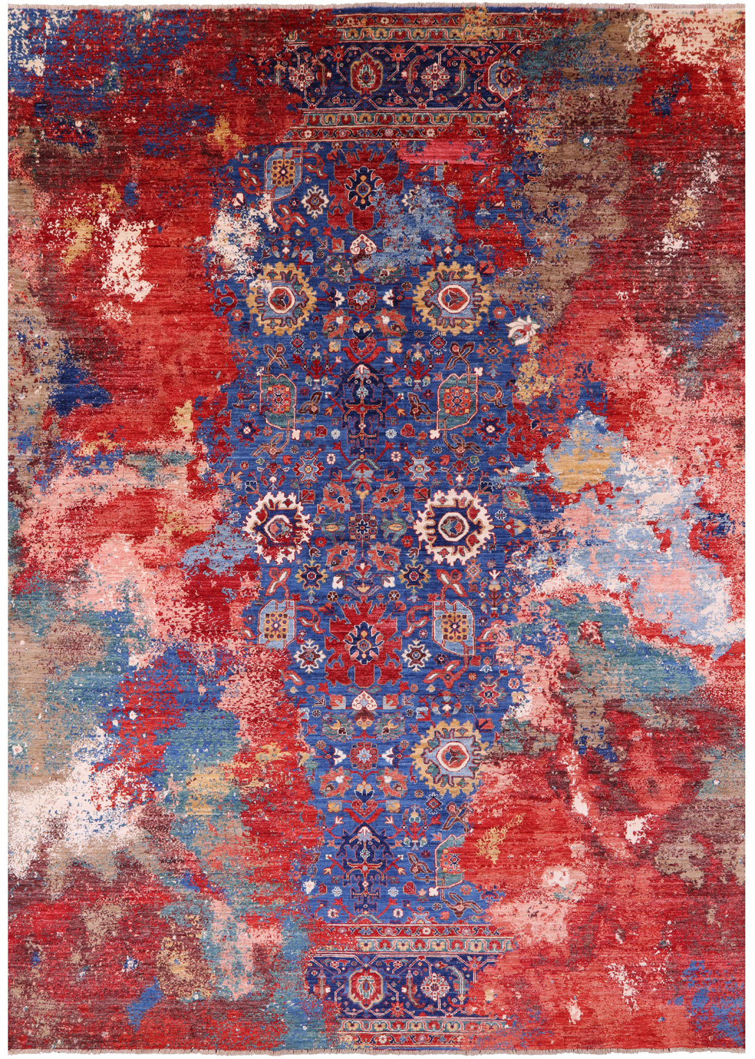 Persian Fine Serapi Hand Knotted Wool Rug - 9' 10" X 13' 8" - Golden Nile