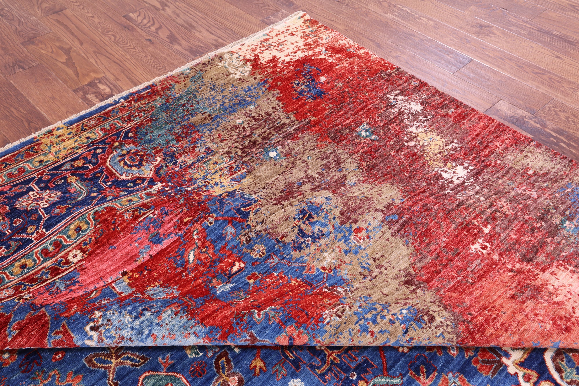 Persian Fine Serapi Hand Knotted Wool Rug - 9' 10" X 13' 8" - Golden Nile