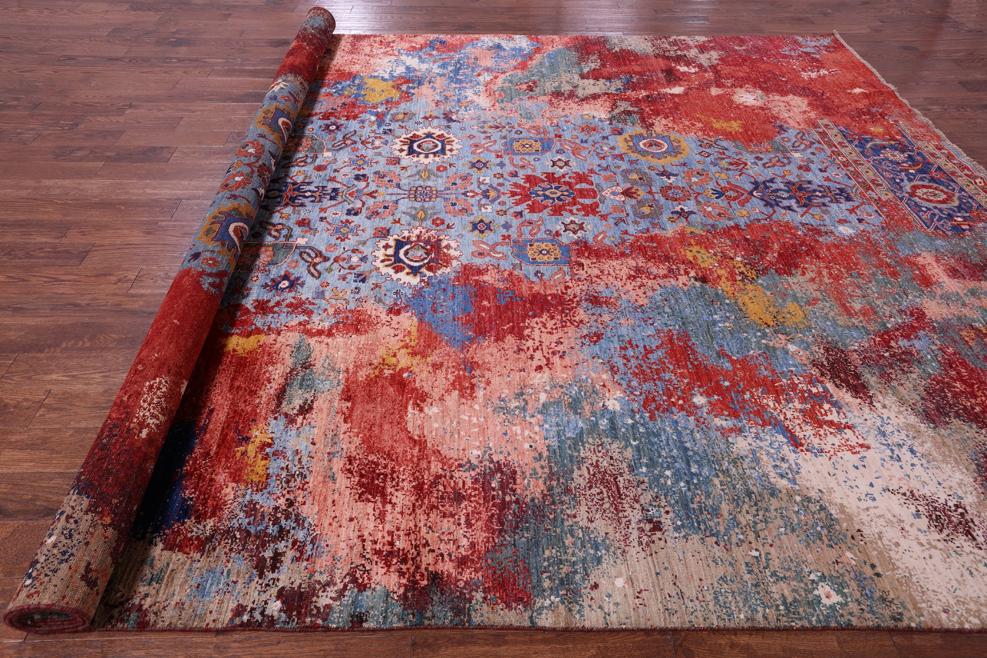 Persian Fine Serapi Hand Knotted Wool Rug - 10' 2" X 13' 10" - Golden Nile
