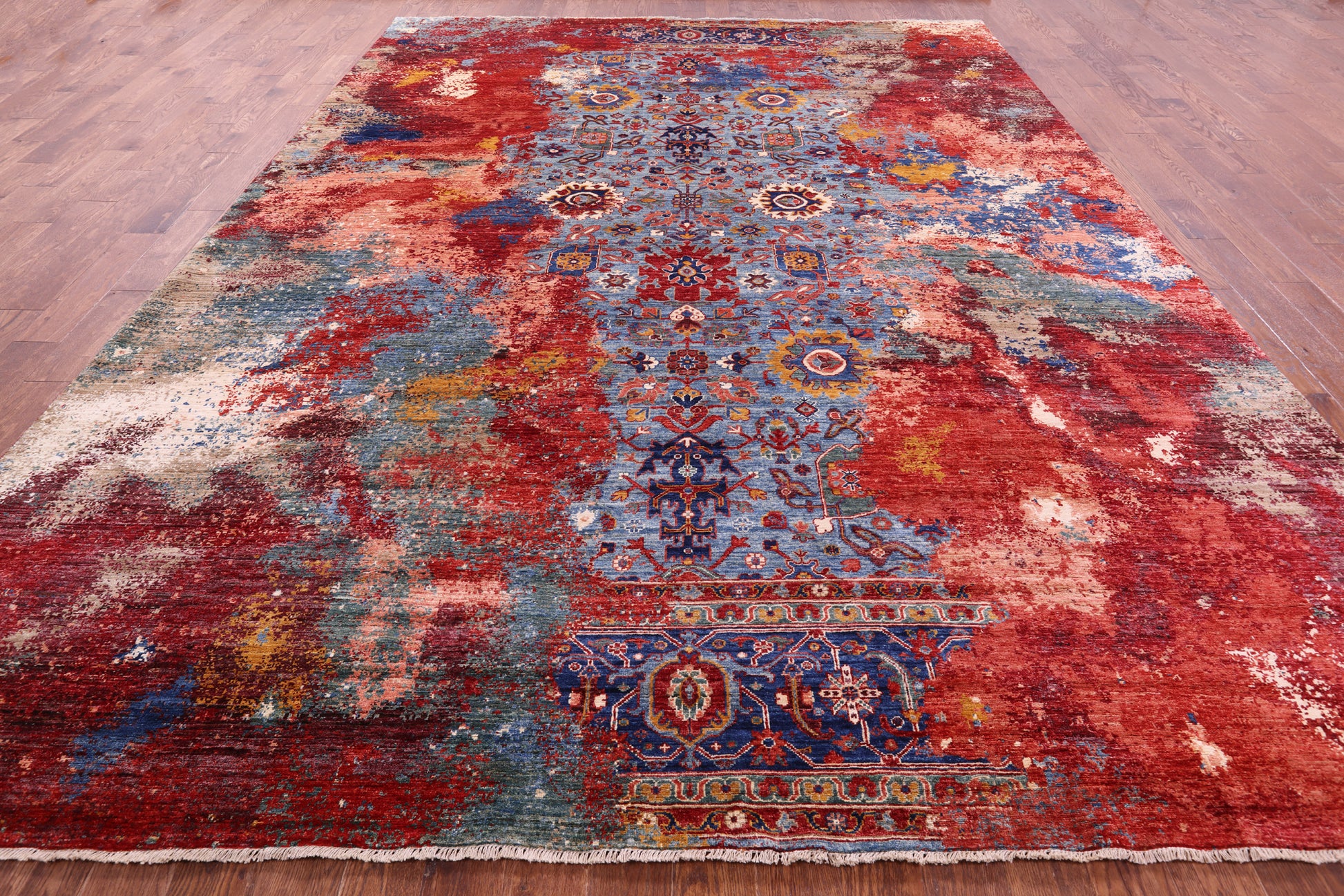 Persian Fine Serapi Hand Knotted Wool Rug - 10' 2" X 13' 10" - Golden Nile