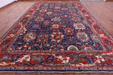 Blue Persian Fine Serapi Hand Knotted Wool Rug - 10' 10" X 16' 6" - Golden Nile