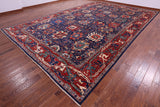 Blue Persian Fine Serapi Hand Knotted Wool Rug - 10' 10" X 16' 6" - Golden Nile