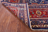 Blue Persian Fine Serapi Hand Knotted Wool Rug - 9' 10" X 13' 6" - Golden Nile